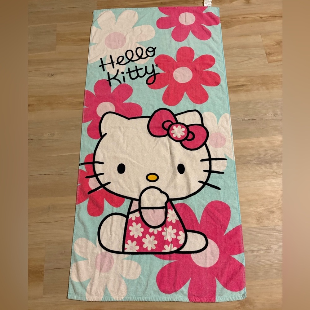 Hello Kitty Floral Beach Towel 55X27”